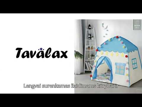 Vaikų žaidimų namelis – lengvai surenkama žaidimų palapinė Tavalax video