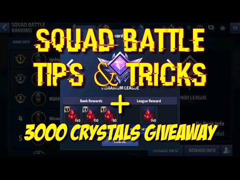 Squad Battle Vibranium League Tips & Crystal Coupon Giveaway Participation | MFF