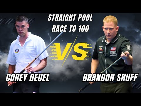 Brandon Shuff vs Corey Deuel | Straight Pool | Race to 100 | Pro Billiards Marathon
