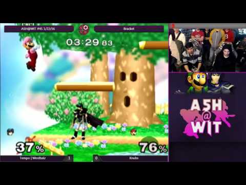 Tempo | Westballz (Marth, Fox) vs Knubs (Luigi) - ASH@WIT #45 Melee Bracket