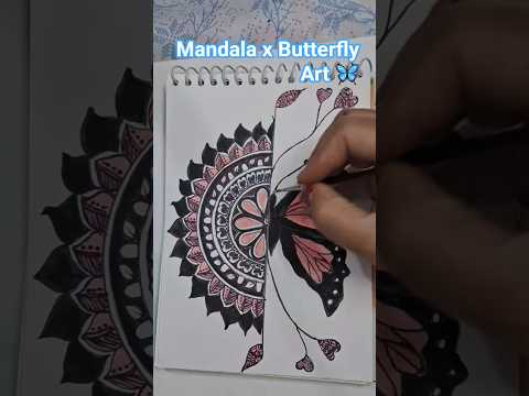 #Mandala & Butterfly Fusion Art 🦋#mandala #art #beautiful #butterfly 🦋#youtubeshorts#yt #viralshots