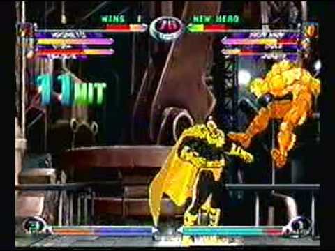 MvC2: Magneto Reset (dash under trijump crossup)