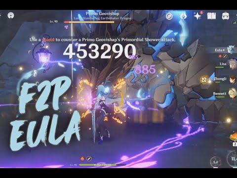 F2P C0 Eula | Burst Damage Showcase #Shorts