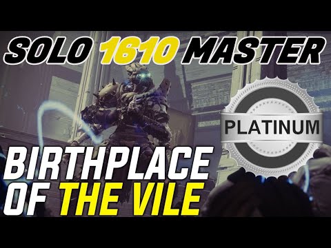 Solo 1610 Master Nightfall: Birthplace Of The Vile (PLATINUM 100K Pinnacle) - Destiny 2 (WARLOCK)