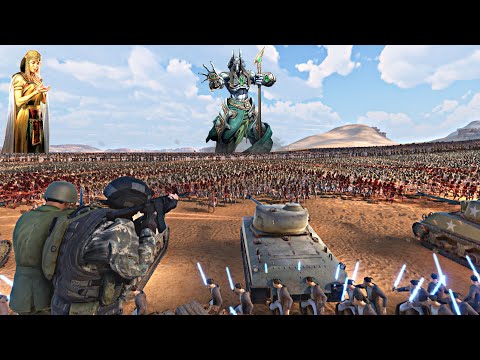 CLEOPATRA SURRENDERS TO IMHOTEP AND FIGHTS AGAINST SPECIAL FORCES - Epic Battle Simulator 2 - UEBS 2
