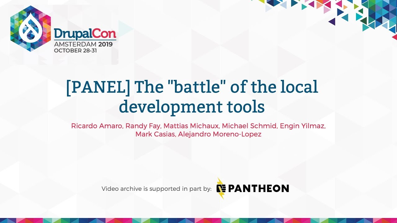 DrupalCon Amsterdam 2019: The "battle" of the local development tools