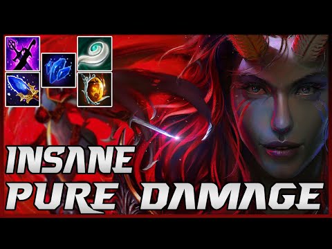 Crazy Mid Lane Queen Of Pain Monster Pure Damage Vaporized Enemy Dota 2