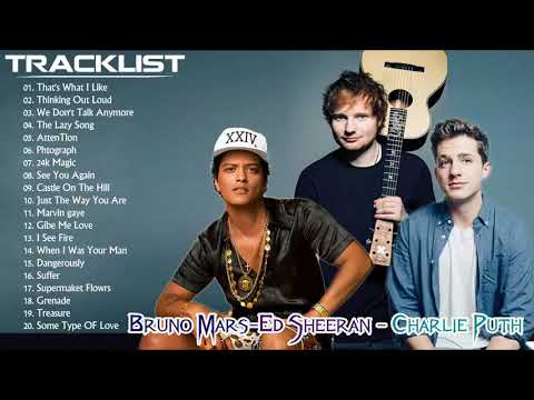 Bruno Mars, Charlie Puth, Ed Sheeran Greatest Hits Full Album HQ 2020
