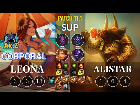 AXIZ Corporal Leona vs Alistar Sup - KR Patch 11.1