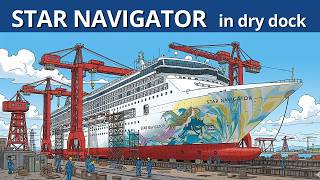 STAR NAVIGATOR in Dry Dock #cruiseship #ship #cruising #cruise