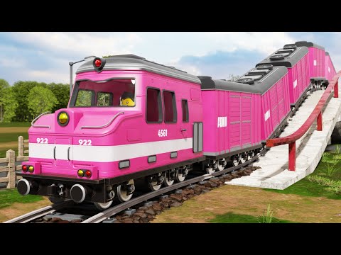 🛑 Lego Thief Tries to Rob the Train - Police Thief Cartoon - Choo choo train kids videos
