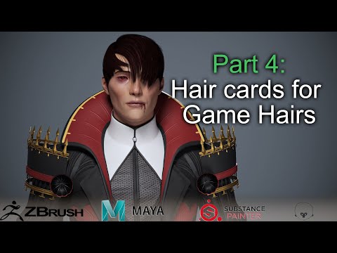Part 4 Hair Cards create realtime hairs using hair cards maya xgen