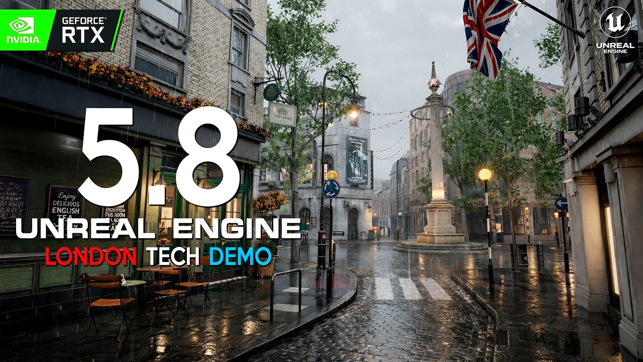 Walking Tour of London | ULTRA REALISTIC Tech Demo in UNREAL ENGINE 5.8 with RTX 5090 4K Ultra