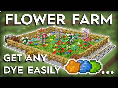 Minecraft Easiest Flower/Dye Farm Tutorial - 1.16/1.15