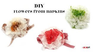 DIY Flowers from napkins 