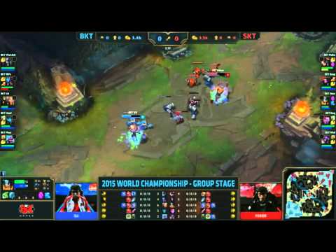BKT vs SKT - Faker gets First Blood, with Olaf