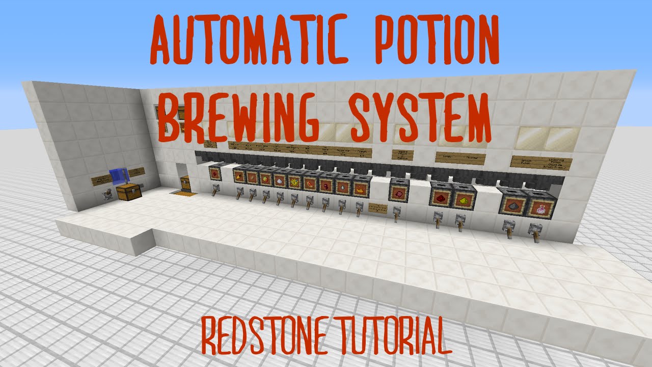 Fully Automatic Potion Brewing System | Minecraft 1.9 Redstone Tutorial