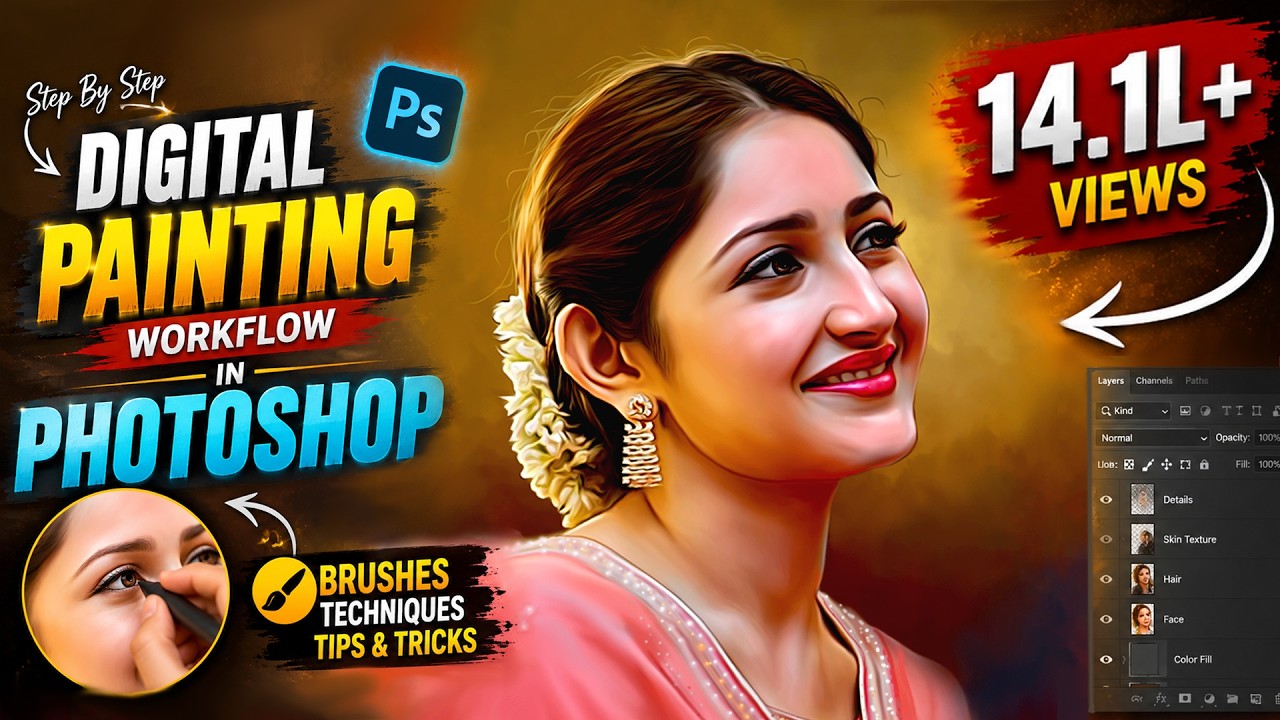 Digital portrait workflow - Professional Tutorial