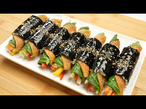 와~ 왜 이제야 해봤을까요? 불없이 💢 만드는 야채듬뿍 김밥의 정체 💢
