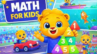 Fun Math for Kids with Lucas the Lion 🦁 | Counting, Adding & Learning Numbers