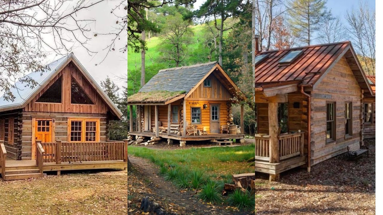 Small Log Cabin Design | Small Log Cabin interior Design ideas | Tiny Homes log Cabin Style