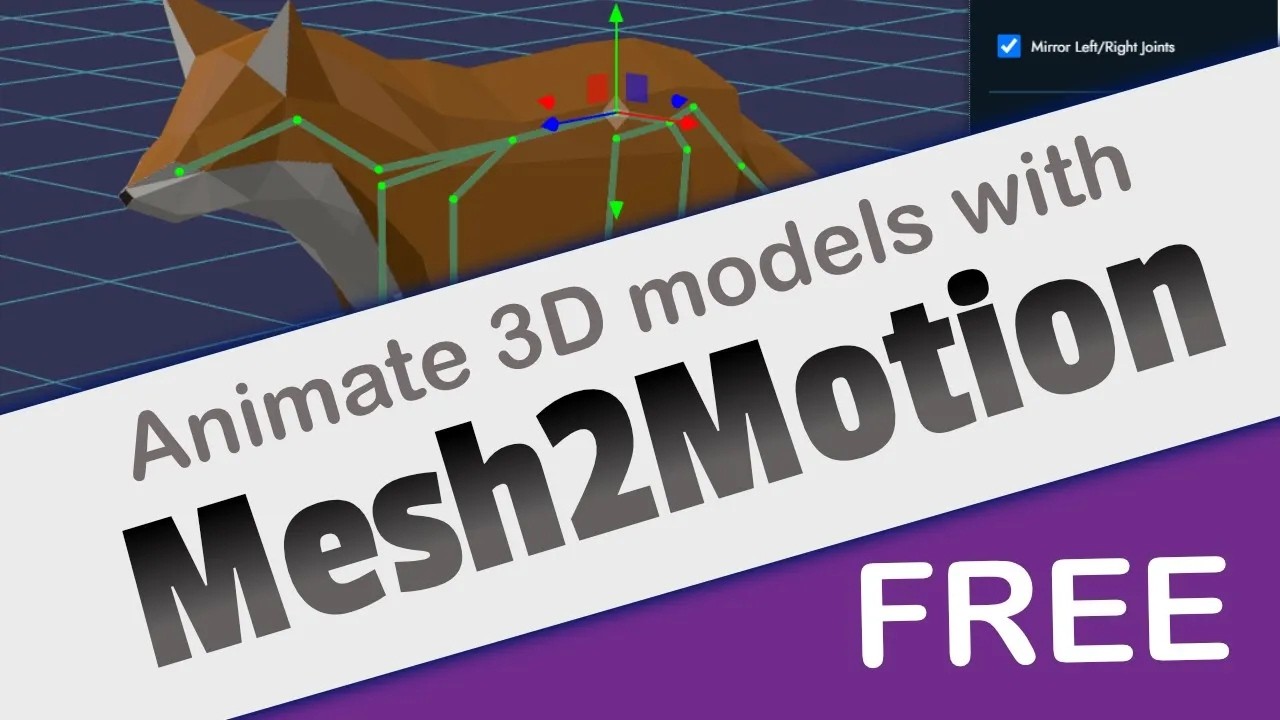 Animate 3d Models with FREE Mesh2Motion