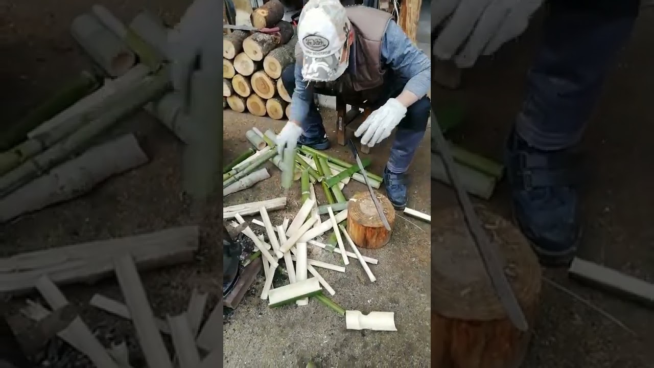 #Shorts#竹を割る音#竹割り音#竹効果音#竹割り効果音#アウトドアdiy