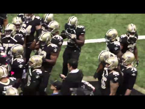 Drew Brees pregame chant vs. Baltimore Ravens