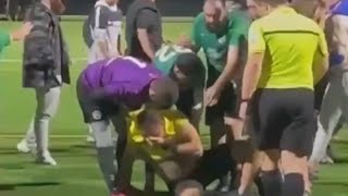 Referee left with broken jaw after violent attack from player