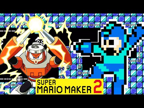 Super Mario Maker 2: Mega Man 3: Spark Man Stage Showcase