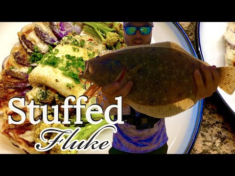 Surf Fishing for Fluke | Catch & Cook The BEST STUFFED Fluke