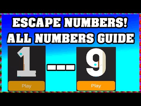 ESCAPE NUMBERS ALL NUMBERS Walkthrough 🔢 [Easy and Fast Guide] [Roblox] [English]