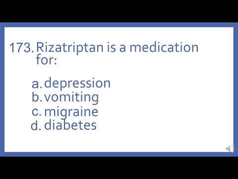 Top 200 Drugs Practice Test Question - Rizatriptan is a medication for (PTCB PTCE NAPLEX NCLEX Prep)