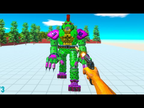 FPS Avatar VS  MONTY FNAF Security Breach  Death Run with BOSSES - Animal Revolt Battle Simulator