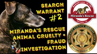 FULL Search Warrant & Inventory ROUND 2 Miranda’s Rescue Investigation by HCSO | June 2026