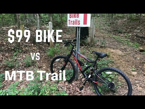 $99 Walmart Mountain Bike can't handle MTB trail - Hyper Shocker 26 Dual Suspension