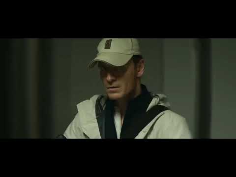 Trailer collage: airport lounges, storage lockers, and a metronomic cut pattern that the score mirrors