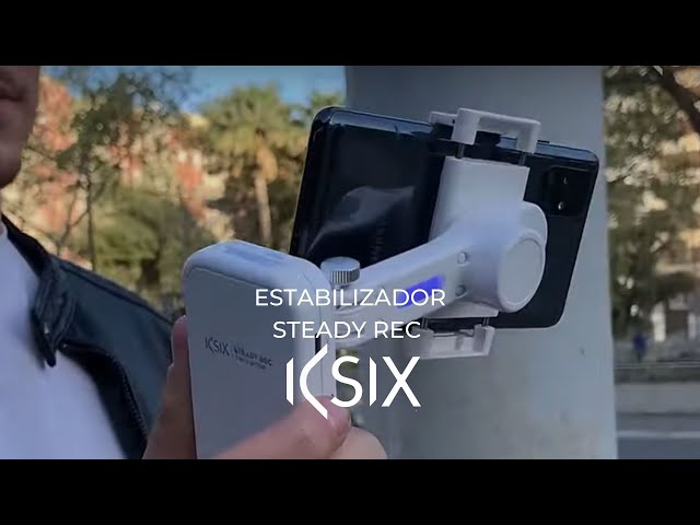 Ksix Steady REC Estabilizador 2 Ejes Blanco con Bluetooth para Smartphone hasta 5.5" video