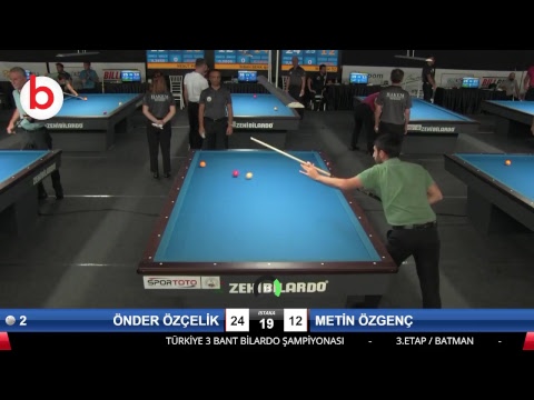 ÖNDER ÖZÇELİK & METİN ÖZGENÇ Bilardo Maçı - 2018 ERKEKLER 3.ETAP-2.TUR