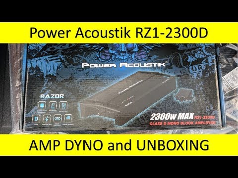 Power Acoustik RZ1-2300D Amp Dyno and Unboxing