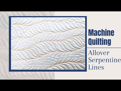 Machine Quilting Allover Serpentine Lines: Echoes & Curves Free-motion Challenge with Angela Walters