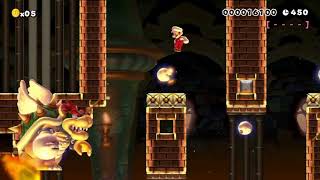Super Warp World4-4 King Koopa's Crypt any% RTA speedrun route