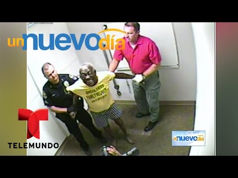 Hombre causa caos en sala de interrogatorios | Un Nuevo Día | Telemundo