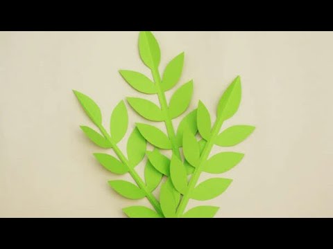 How to make a beautiful paper  leaves|  very easy method | #leafcuttingart