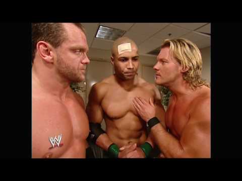 Maven, Chris Jericho and Chris Benoit backstage: Raw, Nov. 15, 2004