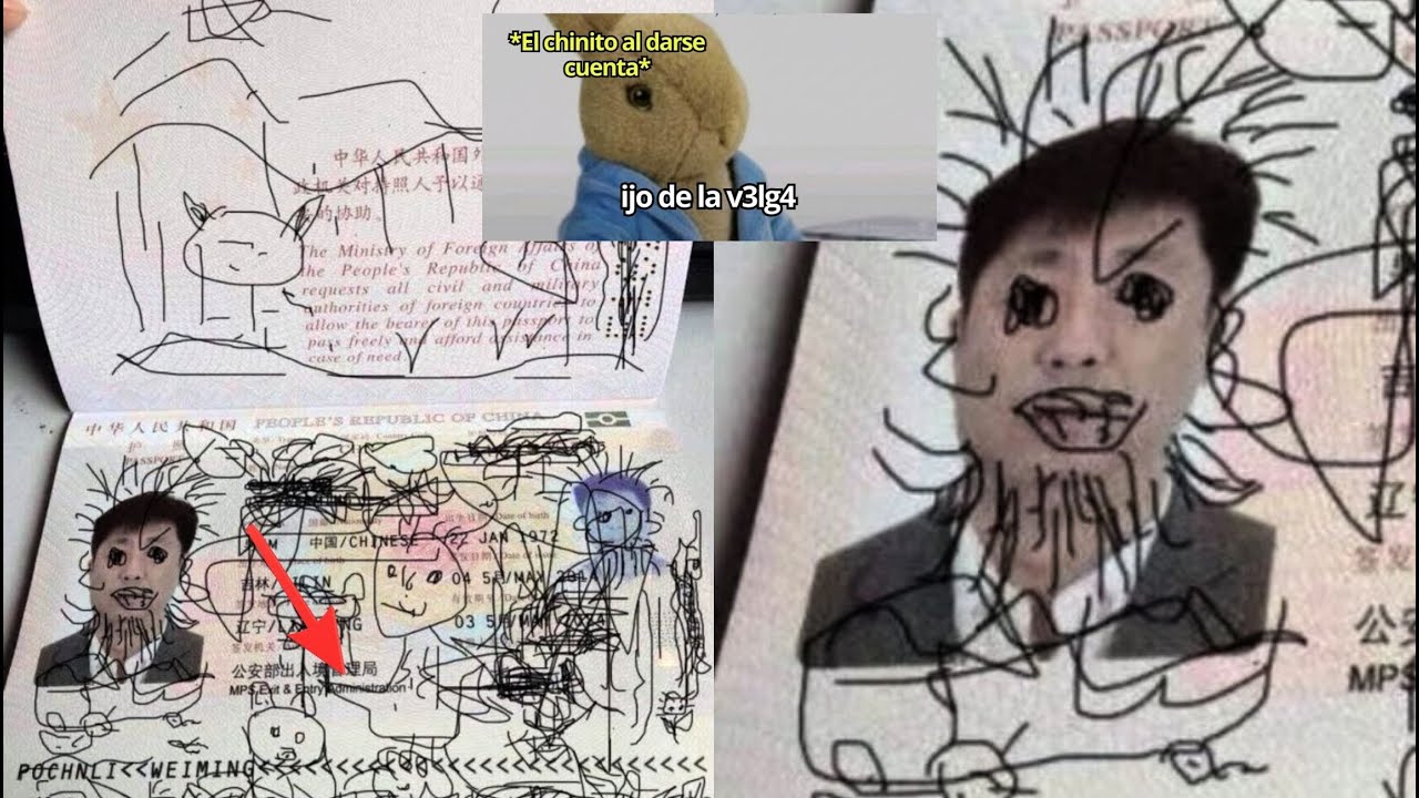 HUBIERA TOMADO un antico... UN TURISTA CHINO DESCUBRE que SU HIJO le RAYÓ su PASAPORTE