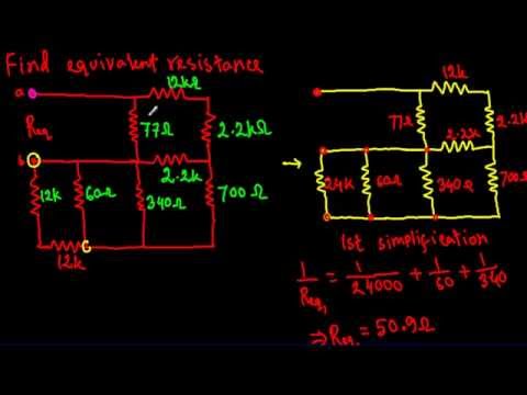 Equivalent Resistance of complex series parallel circuit 3 (Hard)