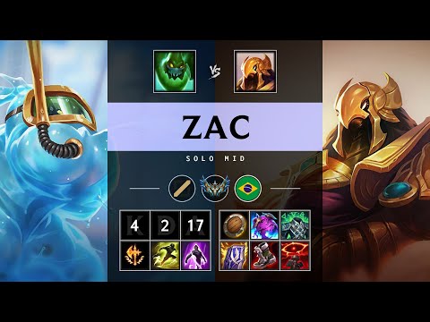 Zac Mid vs Azir - BR Challenger Patch 25.17