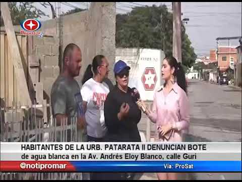Habitantes de Patarata II denuncian bote de agua blanca en la Av. Andrés Eloy Blanco, calle Guri