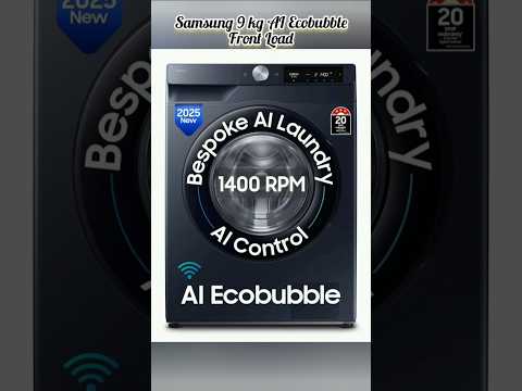 Thumbnail for "Samsung 9 kg AI Ecobubble Front Load Washing Machine Review | Super Speed, Wi-Fi & Hygiene Steam"